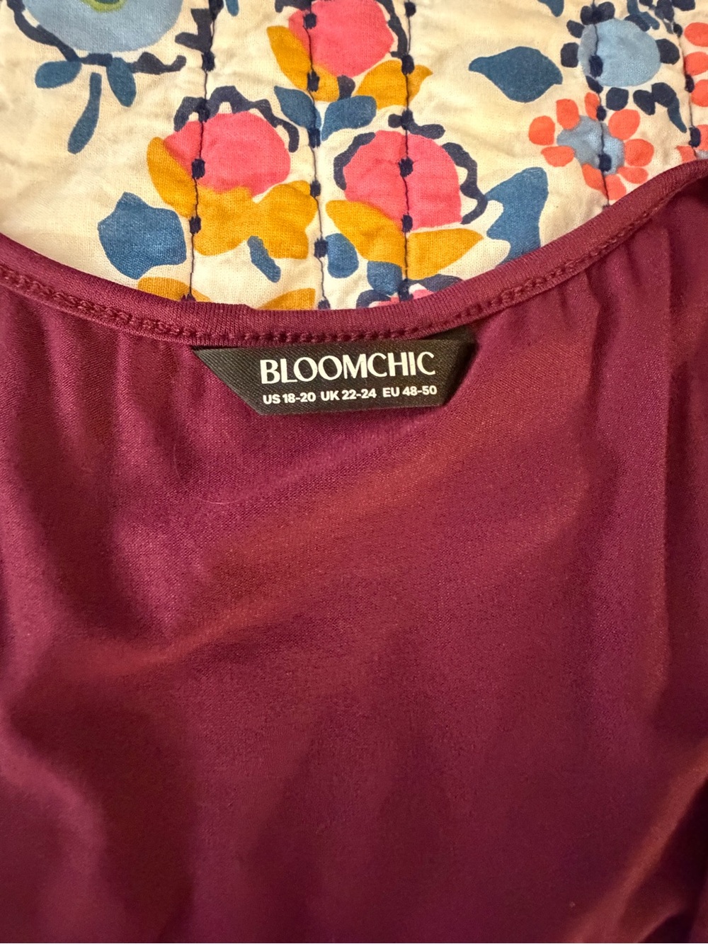 BloomChic Twist-Front Sleeveless Tank in Plum SIZE US 18-20 DEEP PURPLERED - Picture 3 of 9